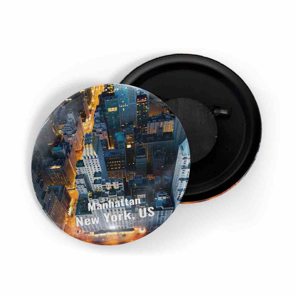 dhcrafts Fridge Magnet Multicolor Famous Tourist Place Manhattan New York, Us D3 Glossy Finish Design Pack of 1